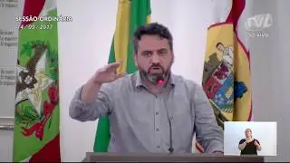 Pronunciamento Vereador Professor Gilson - 14/09/2017