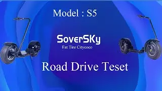 SoverSky Fat Tires Electric Scooter S5 [ Road Drive Test]