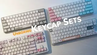 4 Keycap Sets Unboxing (Shiba Inu, Childlike, Tree & Flower, Ink Painting)