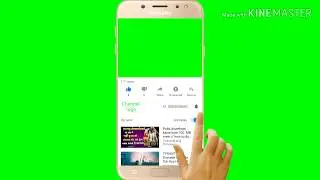 Green screen hand Touch subscribe video