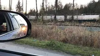 In The Car!!!! CPKC A84 Mixed Train @ Abbotsford BC Canada 03DEC24 SD60 6228 Leading