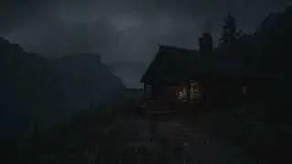 Sleeping in a Foggy Mountain Cabin 🌫️ Rain and Wind in the Dark Forest Night