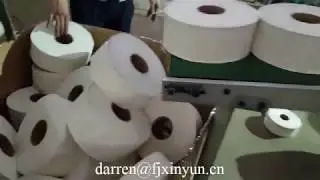 How to cut jumbo roll toilet tissue paper