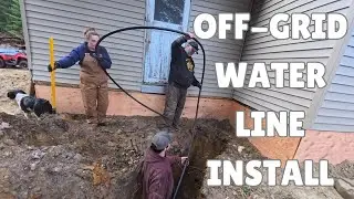 Installing water line at off-grid home