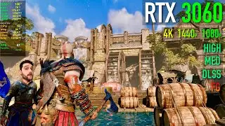 RTX 3060 - God of War Ragnar&ouml;k - High, Medium / DLSS / FG / 3 resolutions!