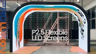 P2.5 Arch Shaped Indoor Flexible LED Display Screens, Arc Curved High Quality Soft LED Video Walls