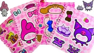 Costume Scratch Off Art Book | Scratch Art Book | Kuromi, Cinnamoroll, Kitty, My melody #stiker #diy