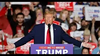 Republican presidential nominee Donald Trump gives remarks at a rally in Walker, Michigan