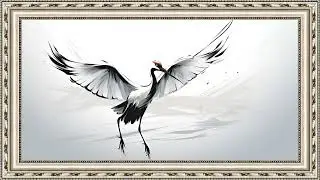 Crowned Crane Crown Beauty | Silent Frame TV Focused |  Frame TV Art