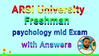 Freshman psychology mid Exam | Arsi University general psychology mid exam | part 1