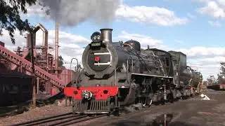 Class 24 steam locomotive is shunting at Davsteel Works