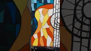 Abstract guitar painting #colorfulart #guitarlovers #abstractpaintingacrylic #artprocessvideo
