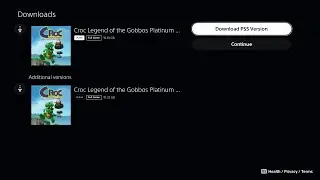 How to download Croc Platinum Edition on PS5