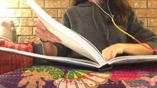 ASMR breaking in the spine of a sketchbook