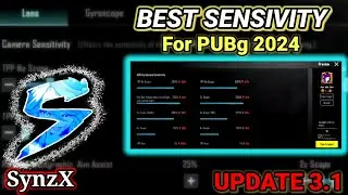 New Best SynzX Sensitivity Setting For Pubg Mobile | Perfect Sensitivity & Control Code Update 3.1