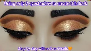 Sparkly full cut crease Eyeshadow look || Step by step tutorial #youtubevideo #eyemakeup