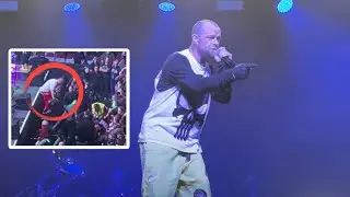 Ivan Moody Jumps Off Stage To Help Five Finger Death Punch Fan