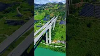 The 'Heavenly Road Double Bridges' in the mountains #highway #bridge #technology #mountains