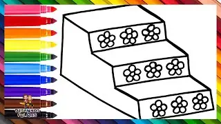 Desenhar E Colorir uma Escada Arco &Iacute;ris 📶🌼🌈 Desenhos para Crian&ccedil;as
