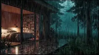 Soft Forest Cabin Rain at Night | Calm Rain Ambience to Help Insomnia and Relax Your Mind