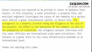 MEXICO CITY WATER SHORTAGE Case Study Help - Caseism.com