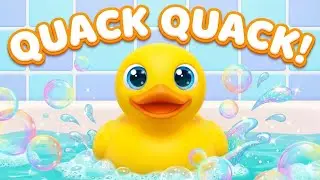 Quack Quack Rubber Duck Song 🦆 | Fun Bath Time Song for Kids | Sing Along Nursery Rhyme