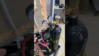 Опрессовко и сушка холодильника перед заправкой с помощью азота, подробнее на alexragulin.ru