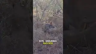 Lions vs Warthog: The ultimate ambush! Nature&rsquo;s raw power on display! #WildlifeShowdown  #LionHunt