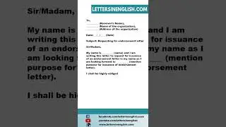 Letter to Request for Endorsement - Sample Letter Requesting Endorsement Letter