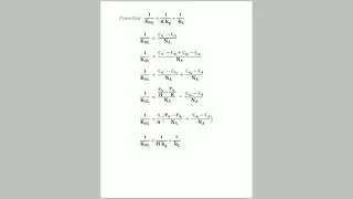 Derivation Overall Mass Transfer Coefficient
