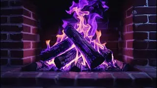 Awaken Your Senses with the Mystic Purple Flame &ndash; Deep Focus Fireplace Ambience for Meditation