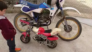 C&Oacute;MO ARRANCAR MOTO MINIMOTO y Rule con Oier on board y Derbi FDS