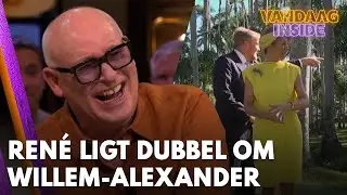 Ren&eacute; van der Gijp ligt dubbel om ingrijpen van koning Willem-Alexander tijdens fotomoment