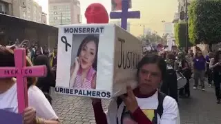 Hundreds March In Mexico City Demand An End To Violence Against Women