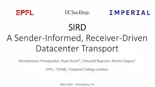 NSDI '25 - SIRD: A Sender-Informed, Receiver-Driven Datacenter Transport Protocol