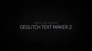 Ge Glitch Text Maker 2 - Free After Effect Project Download - Videohive 2 Free