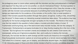 the protagonsa oever or roomn when oearing with the monsters are they and prejusiced or Intelligent