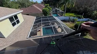 Solar Panel Cleaning with a Water Fed Pole System in Lutz, Florida