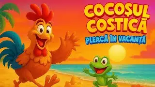 🎵 Cocoșul Costică pleacă &icirc;n vacanță &ndash; C&acirc;ntec vesel pentru copii | Aventuri la mare cu broscuța 🏖️