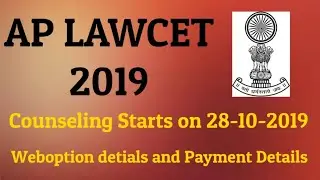 Ap Lawcet counseling starts on 28 Oct 2019