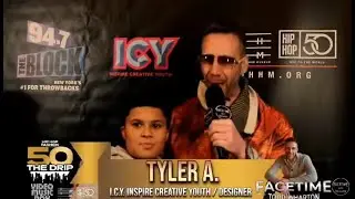Todd interviews Fashion Designer Tyler Bennet at the Hip Hop 50 Fashion Show &ldquo;The Drip&rdquo;