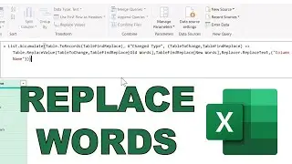 How to find and replace multiple words in excel with power query