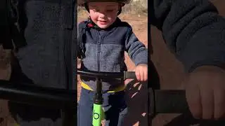 Carter&rsquo;s first ride on his strider bike. Big accomplishment.
