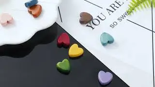 Painted Natural Wood Beads, Heart(WOOD-R265-08)#pandahall #beading #beads #beadsjewellery #woodbeads