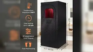 Veloqore Dry Infrared Sauna, Red Light Therapy Saunabox for Relaxation, Detox and Muscle Relief