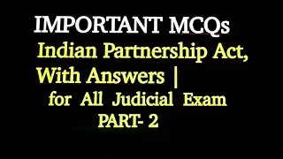 Important MCQs On Indian Partnership Act, 1932- With Answers |
