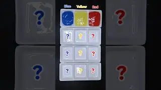 Create 9 colors from red yellow blue - how many colors can you guess? #mixingcolors #satisfying