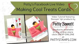 Stamping Cool Treats Ice Cream Cone cards with Patty - Facebook Live Video