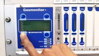 Crowcon Gasmonitor+ zero calibration and configuration menu.