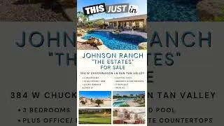 🏠 384 W Chuckwagon Rd. San Tan Valley, AZ in Johnson Ranch Community just listed. Pool, 3 Car Garage